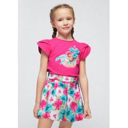 SHORT SATEN ESTAMPADO NIÑA...